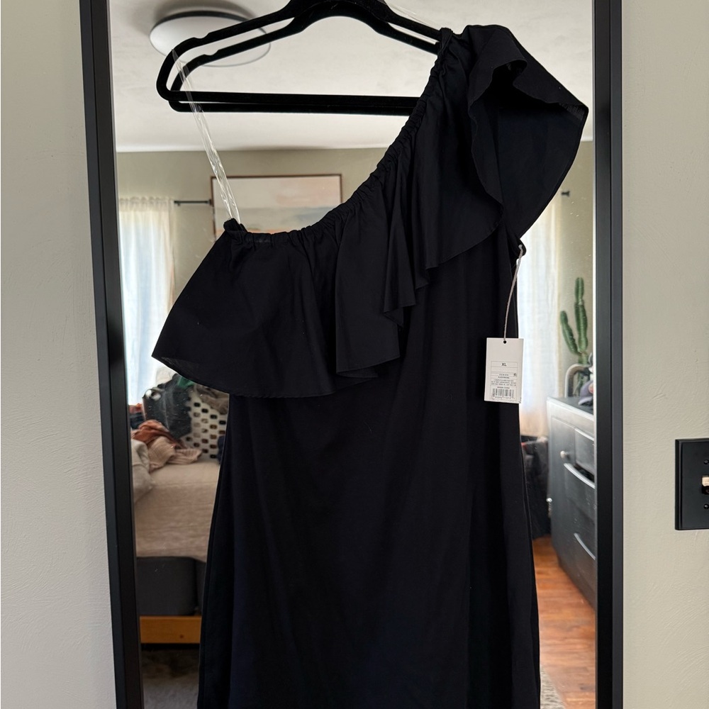 A New Day Black One-Shoulder mini Dress